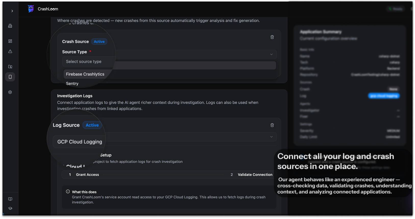 Log source integration